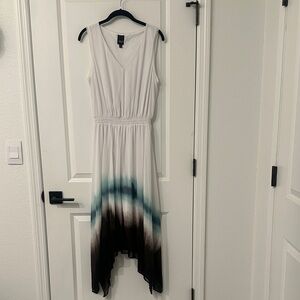 Ombre dip dye High-Low Maxi Dress